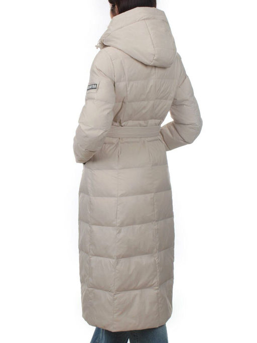 3069 LT.BEIGE Пуховик облегченный зимний женский (80% пух, 20% перо)