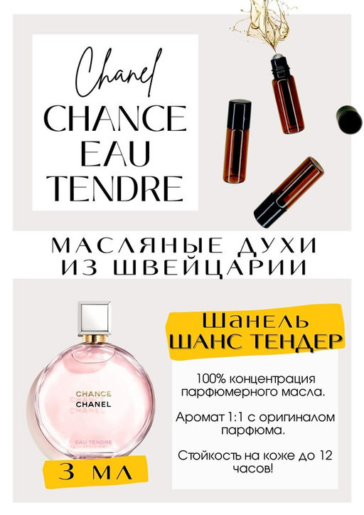Масляные духи по мотивам аромата Chanel / Chance Eau Tendre - Get parfum фото 2