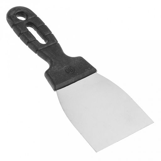 Шпатель для ремонта и отделки Стандарт 8см, польский, нержавеющая сталь, пластмассовая ручка (Россия) - Домашняя Мода фото 3