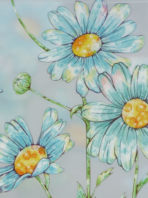 Пакет подарочный прозрачный, "Ромашки-васельки", 22 х 10 х 24 см