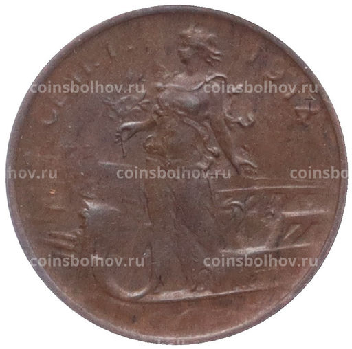 Монета 1 чентезимо 1914 года Италия