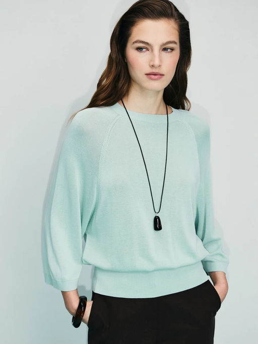 Джемпер с широким рукавом из вискозы / Zarina фото 10