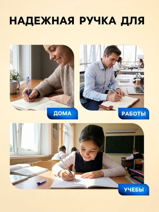 Цена за 12 шт. УЦЕНКА Ручка шариковая, автоматическая, 0.7 мм, синяя, корпус прозрачный с резиновым держателем