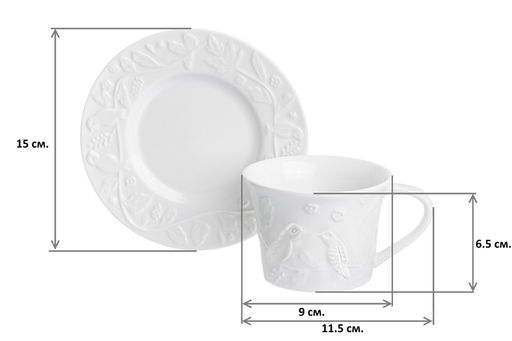 Чайн. пара 4 пр. 220 мл Птички на ветке - Elan gallery фото 2