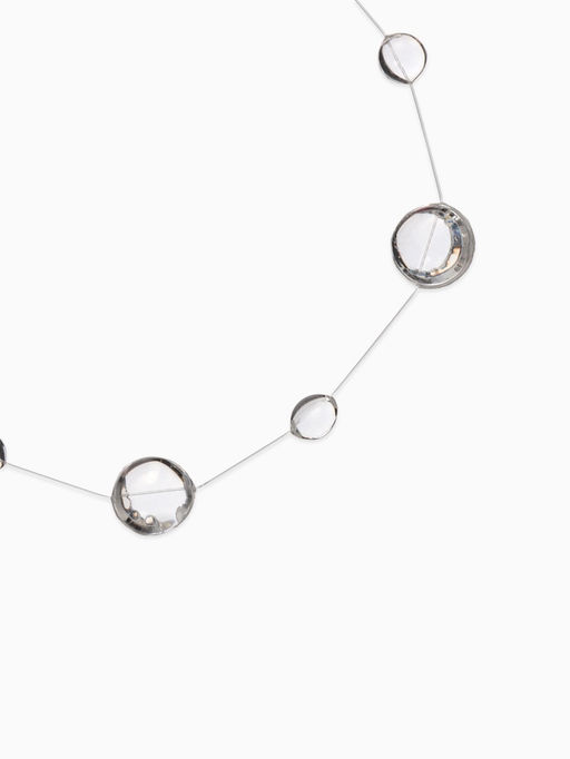 Браслет на леске «Капля росы», былый в серебре