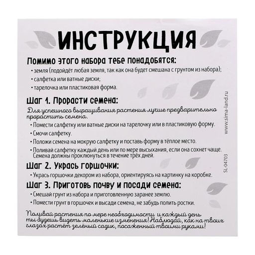 Набор для выращивания травки Милый садик, принцесса - Эврики фото 3