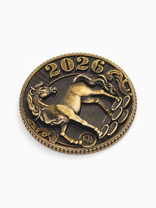 Монета новогодняя сувенирная в коробочке «Прибыли», d=2.5 см