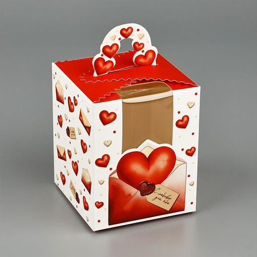 Цена за 2 шт. Коробка сборная Любовное послание 9?11?9 см