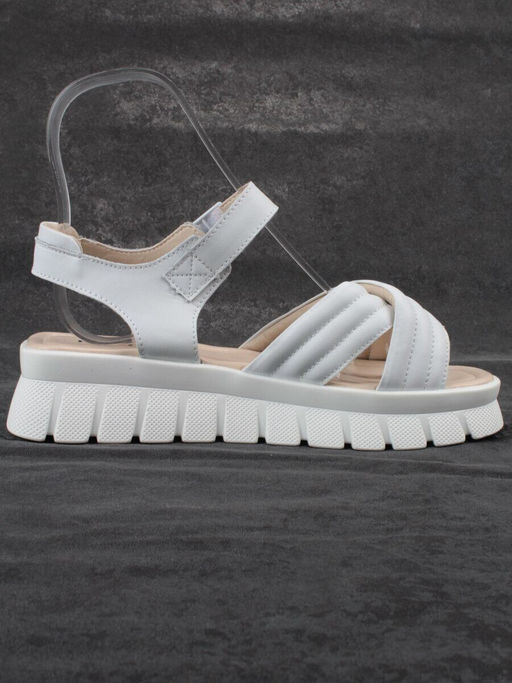 08-PED168-1 WHITE Босоножки женские (натуральная кожа)