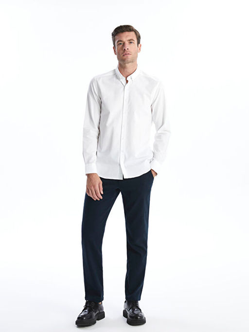 Slim Fit Uzun Kollu Oxford Erkek G?mlek