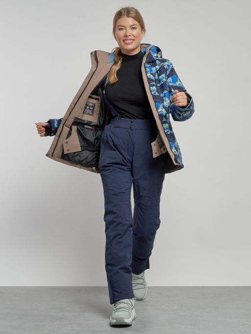 Горнолыжный костюм женский зимний темно-синего цвета 03320TS - Chunmai фото 10