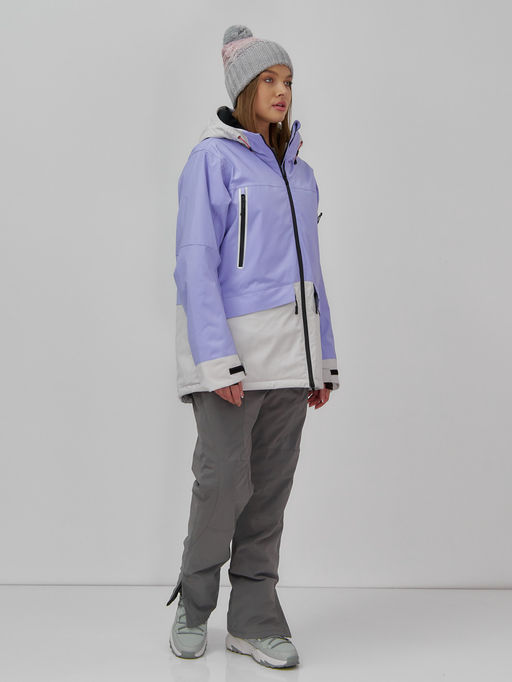 Горнолыжная куртка женская зимняя фиолетового цвета 7077F - Chunmai фото 9
