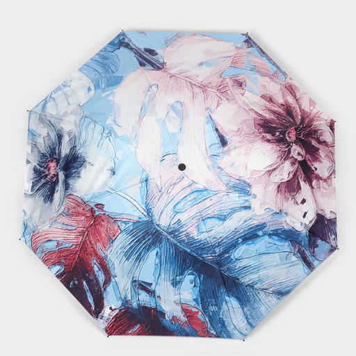 Зонт механический Фауна, эпонж, 4 сложения, 8 спиц, R = 48 см, цвет МИКС - Simaland фото 10