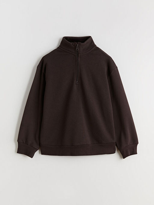 Dik Yaka K?z ?ocuk Sweatshirt