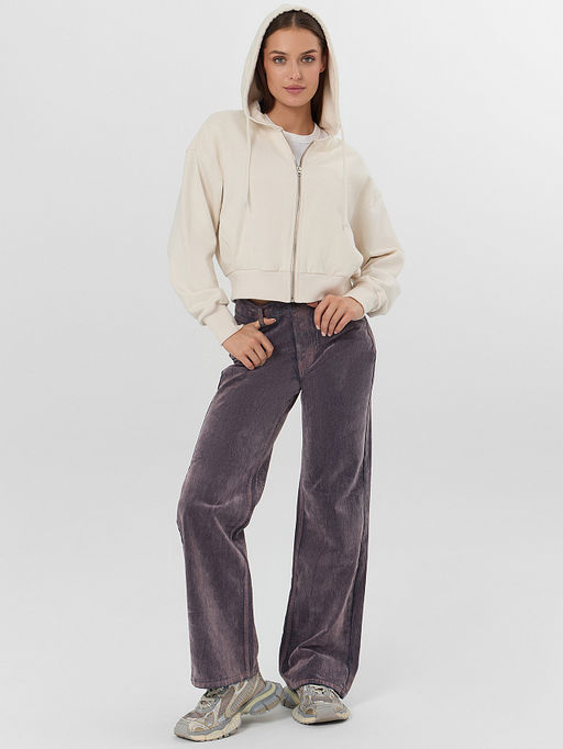 Джинсы женские wide leg пыльно-розовые - Mark formelle фото 7