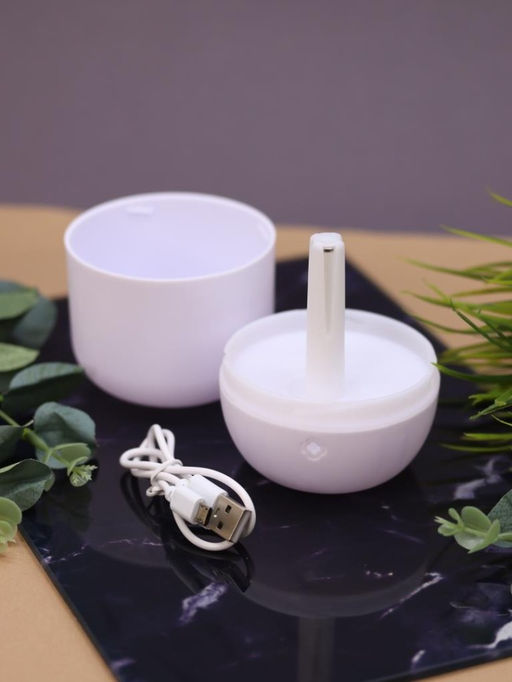 Настольный увлажнитель воздуха - ночник iLikeGift "Lucky flower", white, (портативный, USB)