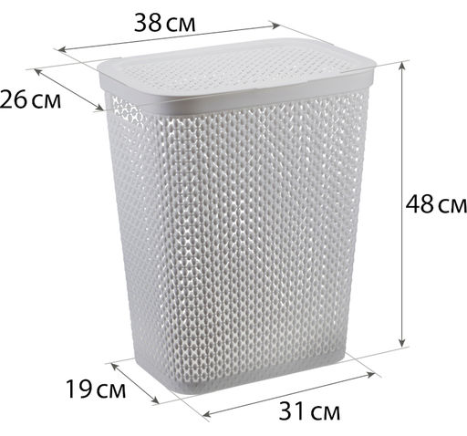 Корзина для белья "ПИРУЛА" 35л арт.М2614