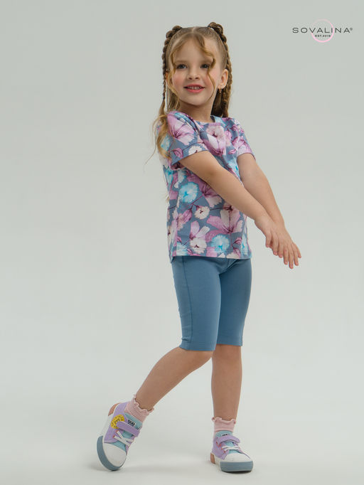 Костюм Актив лиловые одуванчики-деним - Sovalina фото 16