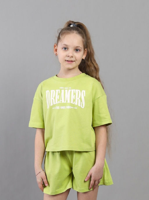CRB wear / CSJG 64112-37K Футболка для девочки,зеленый/Ex.Cherubino