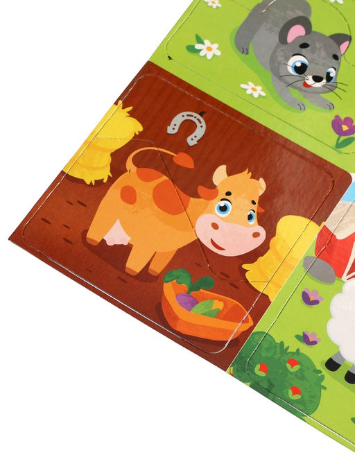 Магнитные макси - пазлы половинки «Домашние животные», 8 пазлов, 16 деталей