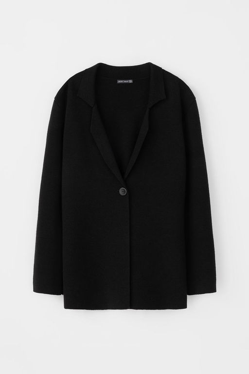 Кардиган Very Neat ЕВ 30201/ш из шерсти с акрилом черный  фото 5