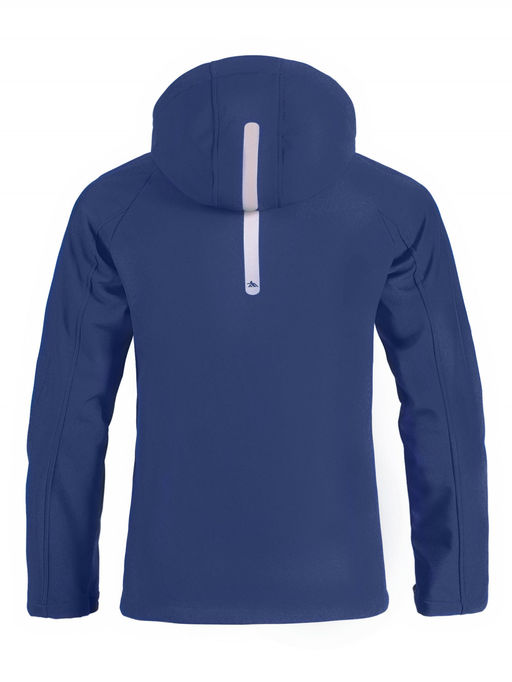 Ветровка спортивная мужская с капюшоном softshell темно-синего цвета 9563TS - Mtforce фото 22