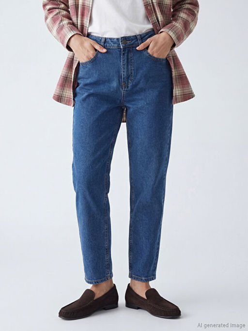 Mom Fit Kad?n Jean Pantolon