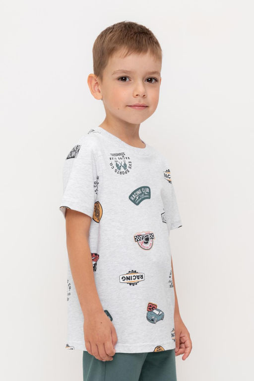 Crockid _ КР 302594/св.серый меланж,ралли к546 фуфайка (футболка) для мал  фото 3