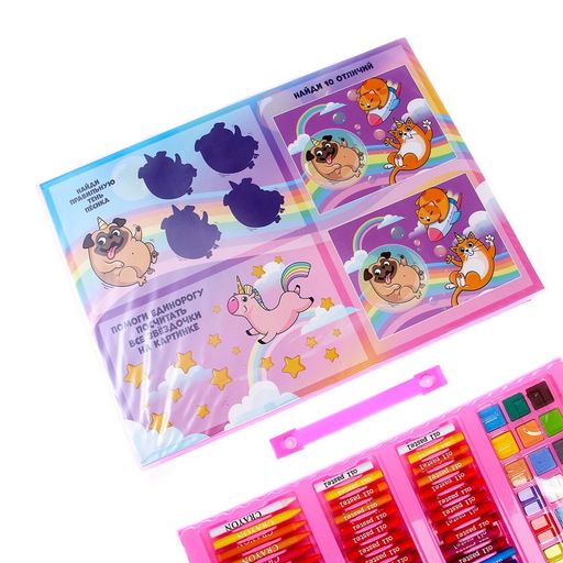 Набор для творчества Единорожки, с мольбертом, 208 предметов - Школа талантов фото 7