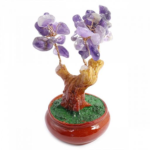 Дерево счастья с камнями Аметист - символ любви, верности и счастья между влюбленными 11см - Сандаловый дом фото 4