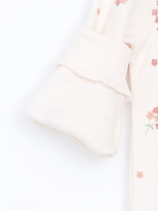 Bisiklet Yaka Bask?l? K?z ?ocuk Sweatshirt 2li