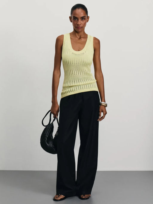 Майка ажурной вязки из вискозы / Zarina  фото 2