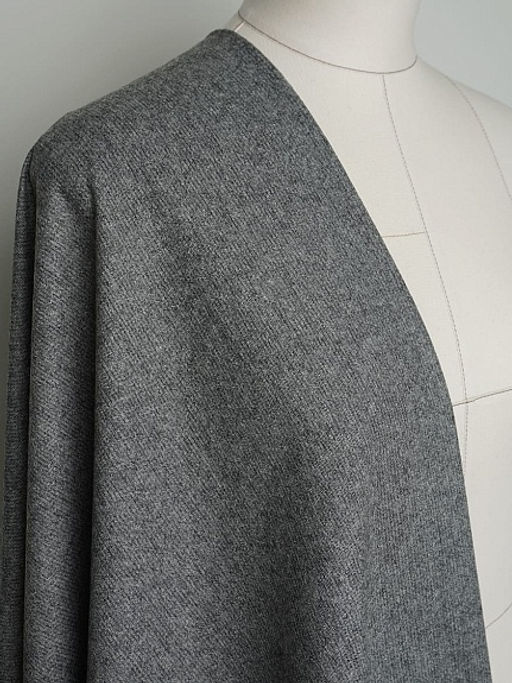 Шерсть костюмная Твид цв.Темно-серый меланж, ш.1.55м, шерсть-50%, п/э-50%, 240гр/м.кв - Купава фото 3