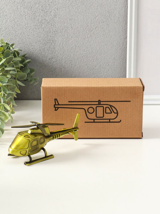 Фигурка металл «Вертолёт», 15.3×9.5×5.8 см