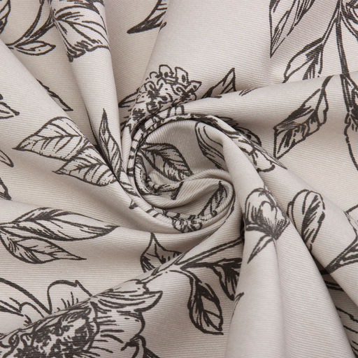 Скатерть «Этель» Black flowers, 149×110 см, 100% хлопок, саржа 190 г/м²