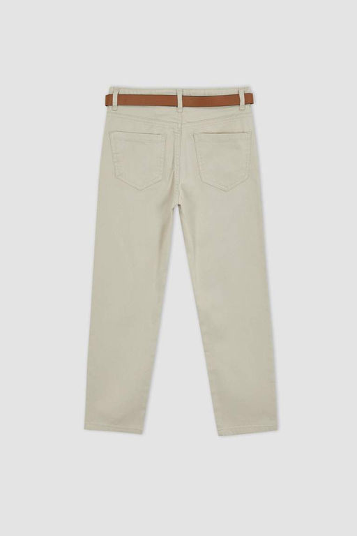Габардиновые брюки-двойка для мальчиков с поясом - Defacto фото 10