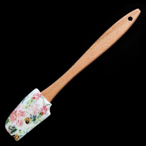 Лопатка кулинарная силиконовая с деревянной ручкой/ S-671 /уп 500/ - Галеонтрейд фото 4
