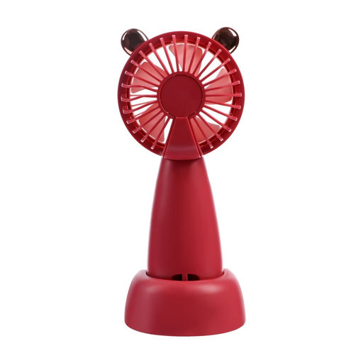 Подарочный набор вентилятор, подставка для телефона и зонт, красный