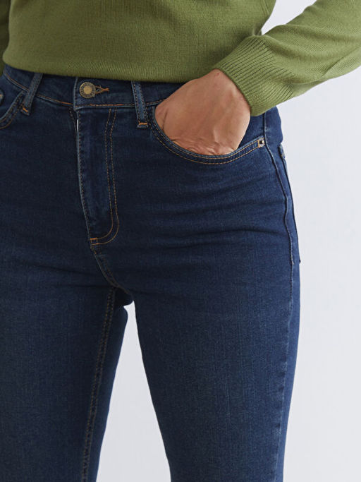 Crop Flare Kad?n Jean Pantolon