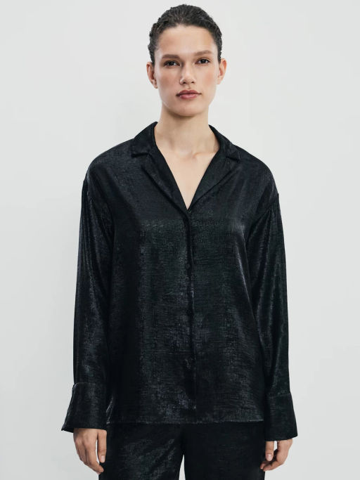 Блузка из блестящей ткани / Zarina