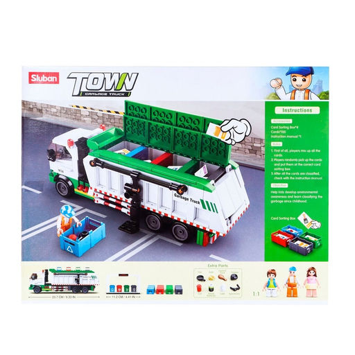 Конструктор Город Sluban «Сортировочный мусоровоз», 432 детали