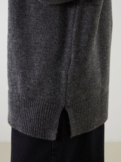 Dik Yaka Oversize Kad?n Triko Tunik