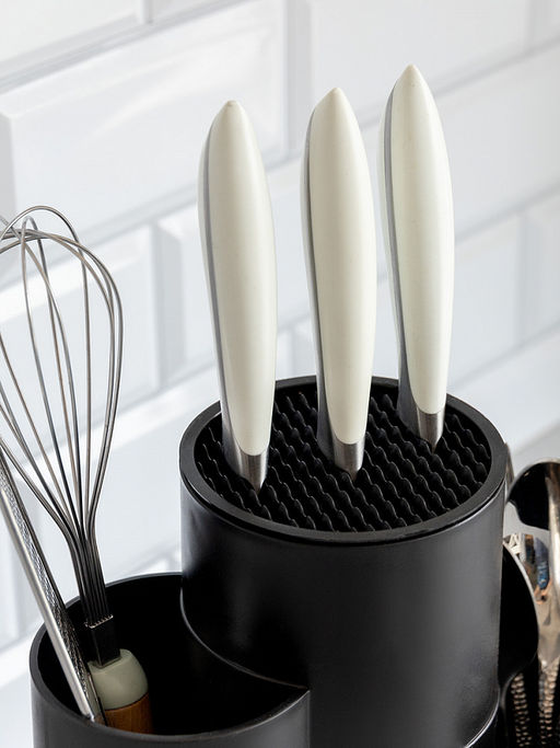 Подставка для кухонных принадлежностей 23x20x11 черный полипропилен - Denastia фото 6