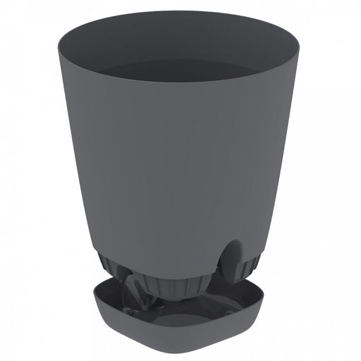 Горшок для цветов Гранд 4л, д19см, h20см, с поддоном, система прикорневого полива, графит, полипропилен (Россия) - Домашняя мода фото 7