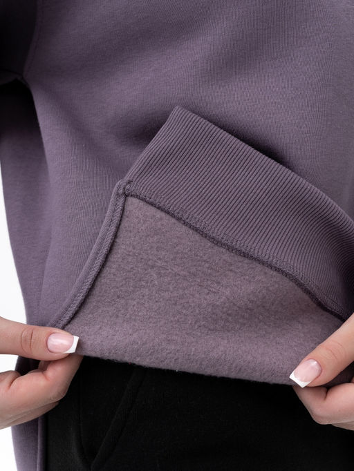 футер 3х нитка с начесом Свитшот ,серо-лавандовый - Binita фото 7