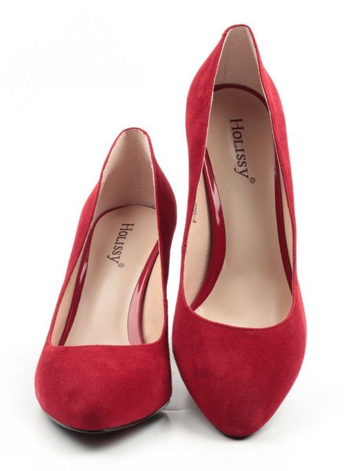 F-028 RED Туфли женские (натуральная замша) - Фабричный китай фото 14