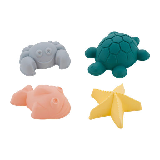 Набор песочный Play with Me Busy Animals (ведерко, сито, совочек, грабельки, 4 формочки) арт. LA1155