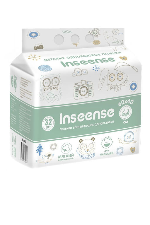 Пеленки одноразовые Inseense 60х40 (32 шт)