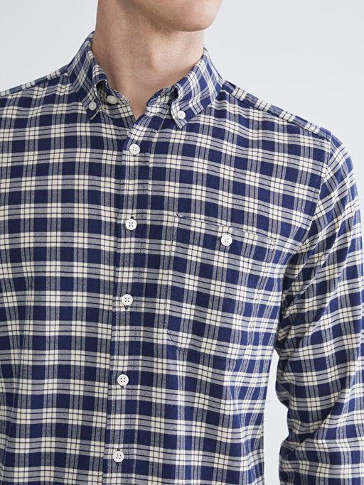 Regular Fit Uzun Kollu Ekose Erkek G?mlek