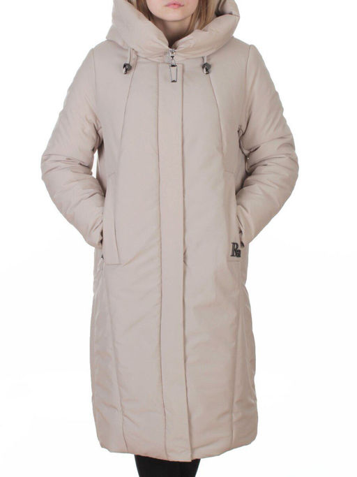 M-9098 BEIGE Пальто зимнее женское (верблюжья шерсть, 120 гр. холлофайбер)